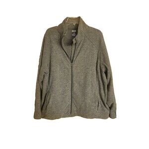 Duluth Trading Co RN#106803 Men's Gray Fleece Full Zip Jacket Pockets Size 2XL